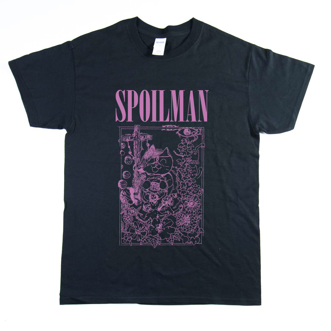 SPOILMAN - "SABA-CAT" (T-Shirt :Black x VIRSIN PINK)