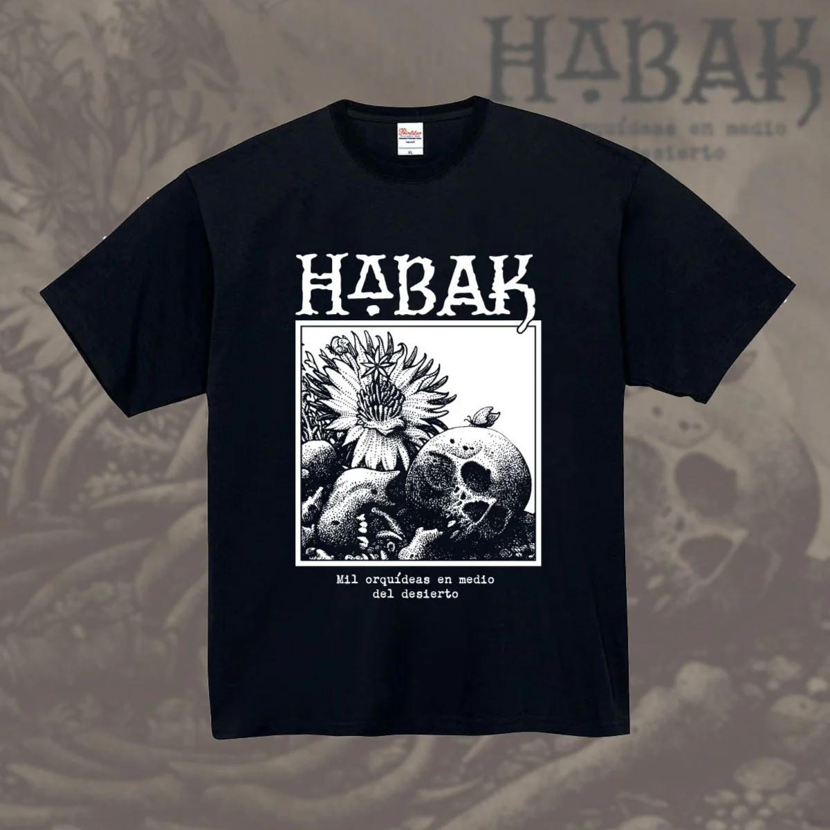 Habak - "砂漠の中心に咲く千の蘭" (T-Shirt: Black)