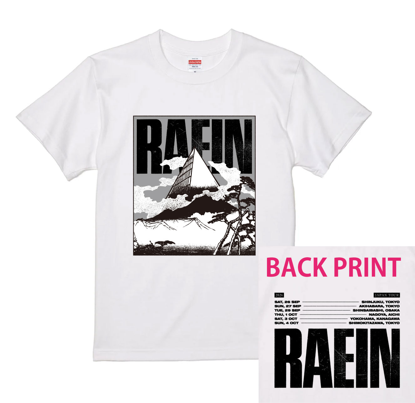 Raein - "Tour 2026 - White" (T-Shirt)